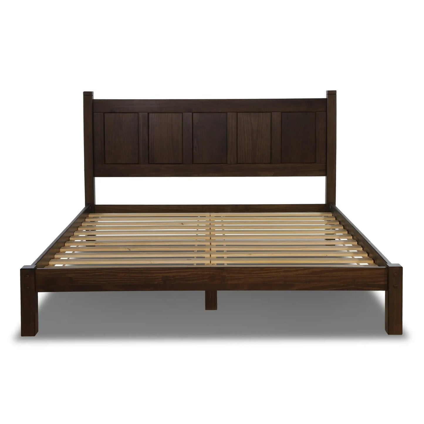 Grain Wood Furniture Shaker Solid Wood Panel Platform Bed