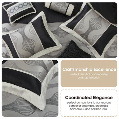 Nanshing Daniella 7-Piece Modern Geometric Comforter Set