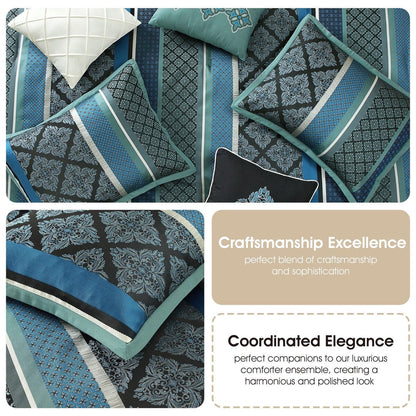 Nanshing Jensen 7 Piece Jacquard Geometric Comforter Set