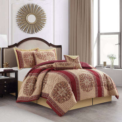 Nanshing Prince 7 Piece Elegant Medallion Comforter Set