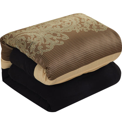 Nanshing Salem Damask Jacquard 7-Piece Comforter Set