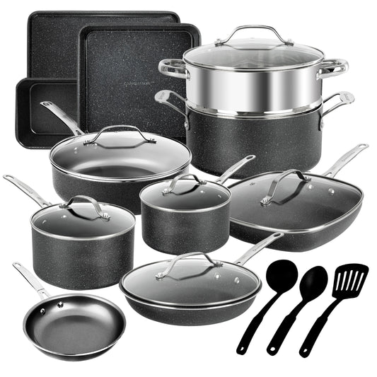 Granitestone 20 Piece Nonstick Pots and Pans Cookware and Bakeware Set