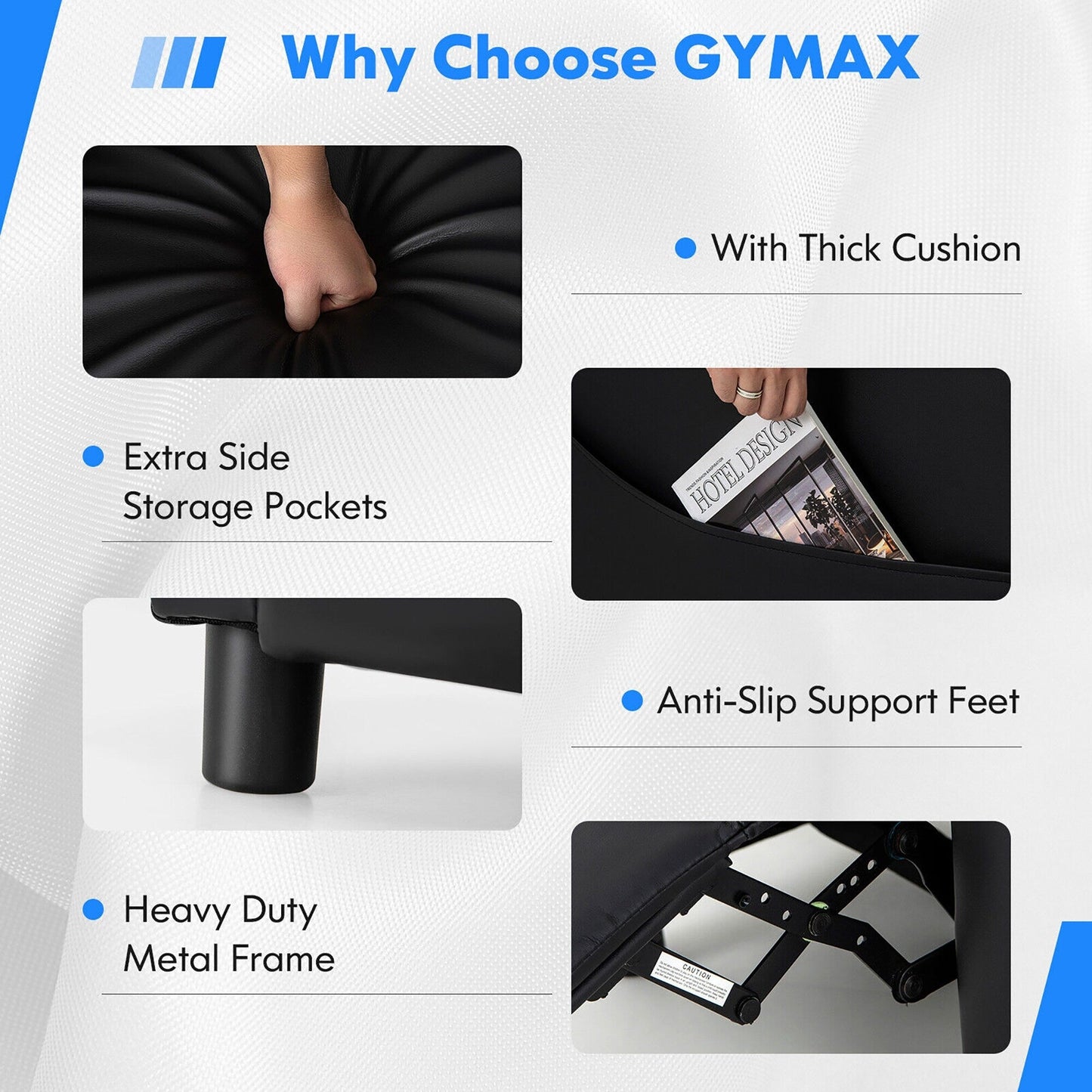 Gymax Massage Gaming Recliner Chair PU Leather Single Recliner Sofa