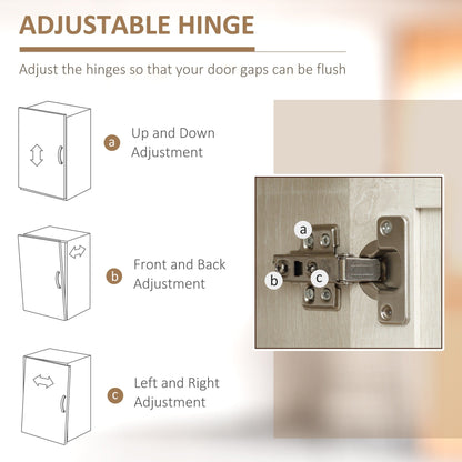 HOMCOM 63 2-Door Kitchen Pantry, Freestanding Storage Cabinet with 5-tier Shelving and 2 Adjustable Shelves for Dining Room