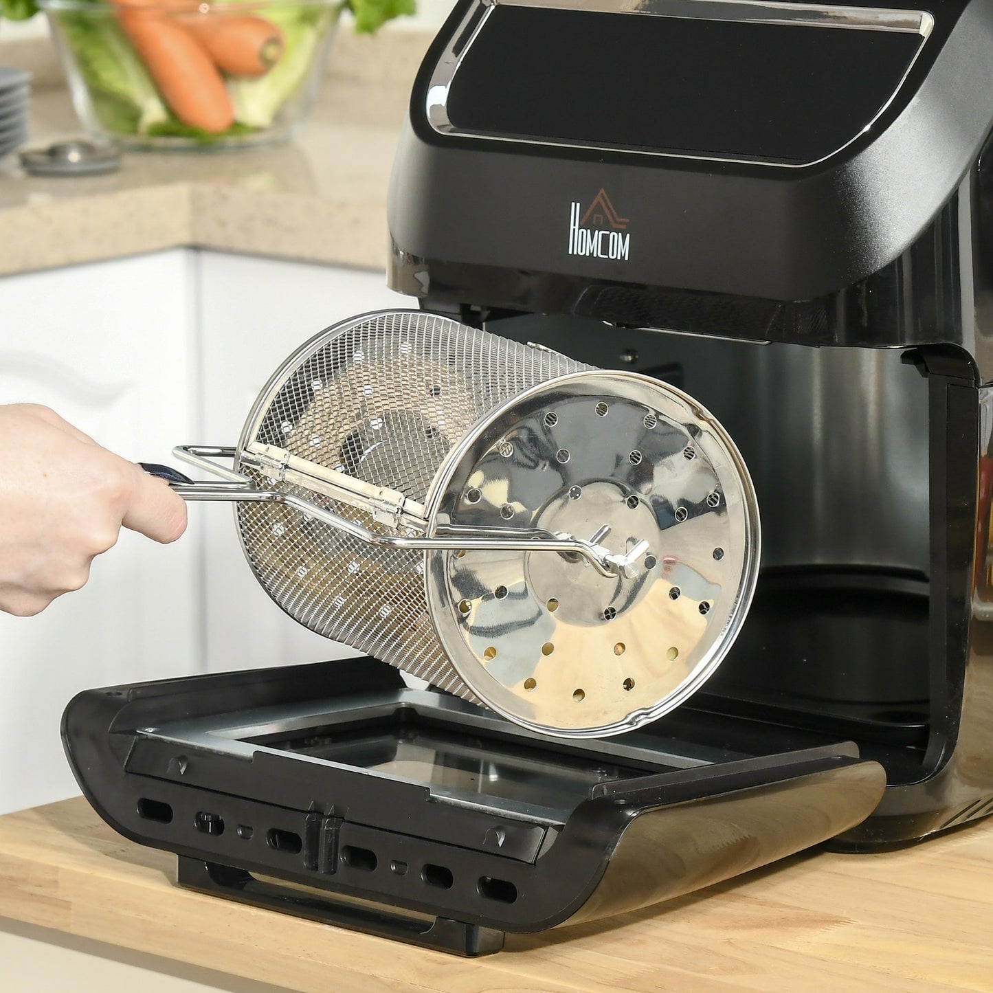 HOMCOM Large Air Fryer Oven with Family Size, Countertop Oven Cooking Gift - 12.5 x 13.25 x 14.5