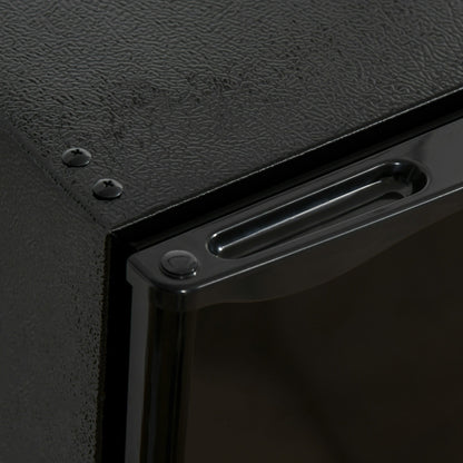 HOMCOM 3.2 Cu.Ft Mini Fridge with Freezer, Single Door Compact Refrigerator with Adjustable Thermostat for Bedroom