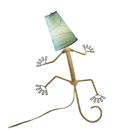 Eangee Handmade Gecko Wall Lamp Combo, Cocoa Leaves Shade, 16 x 7 x 24 in. - 16 x 7 x 24