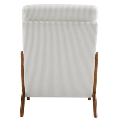 High Back Solid Wood Armrest Backrest Leisure Chair Accent Chair