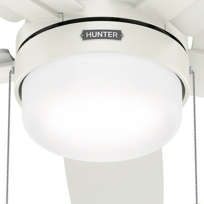Hunter 52 Anisten Low Profile Ceiling Fan with LED Light and Pull Chain - Modern, Contemporary, Transitional
