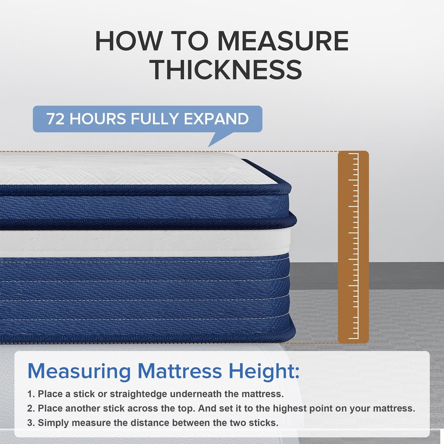 SweDrea 10in. Medium Firm Pillow Top Innerspring Mattress for Back Pain Relief and Cooling with CertiPUR-US, SGS and OEKO-TEX