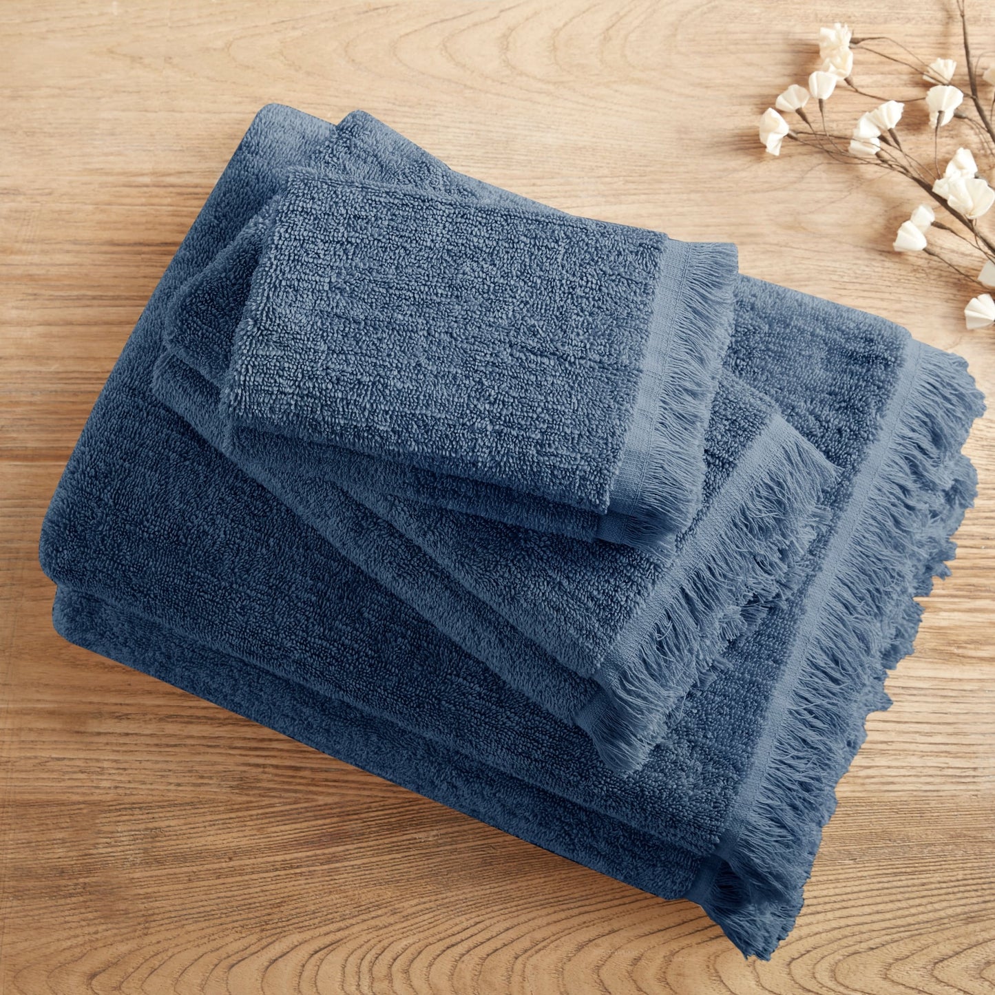 INK+IVY Atlas Cotton Dobby Slub 6 Piece Towel Set
