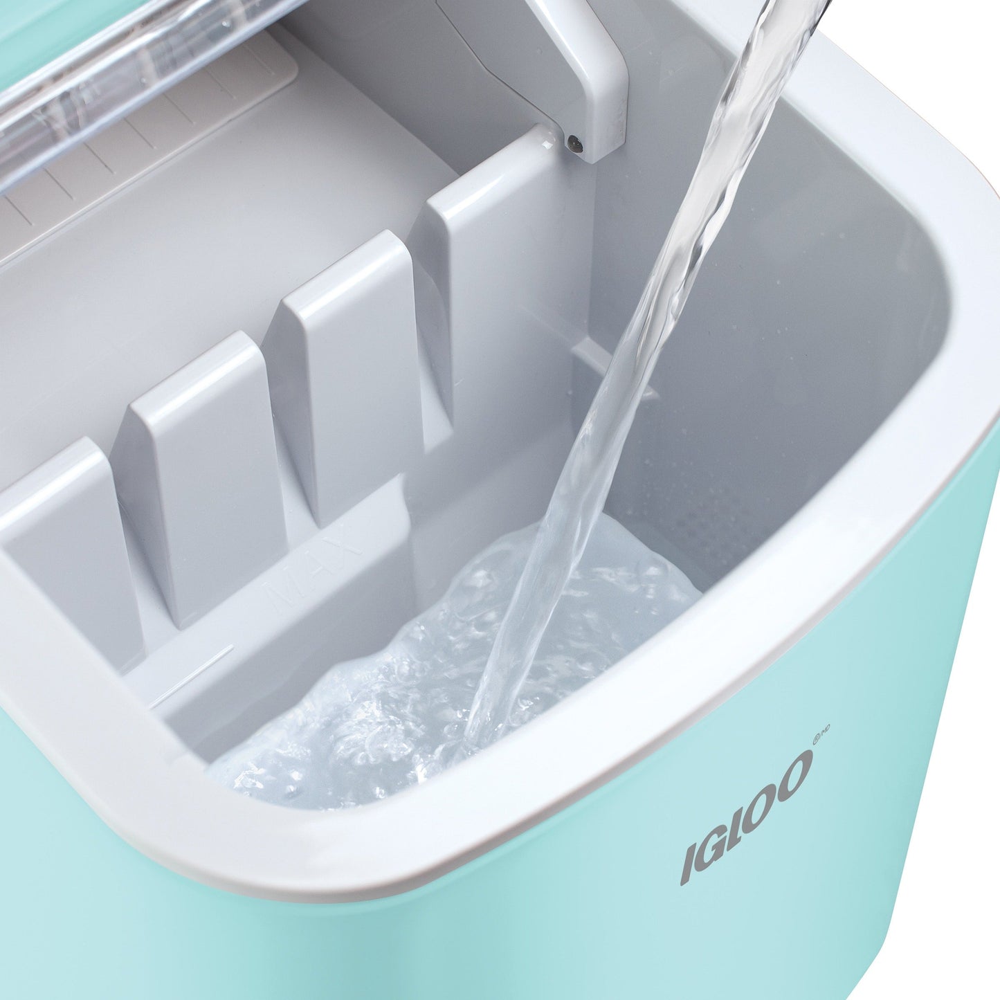 Igloo 26-Pound Automatic Self-Cleaning Portable Countertop Ice Maker Machine With Handle, Aqua
