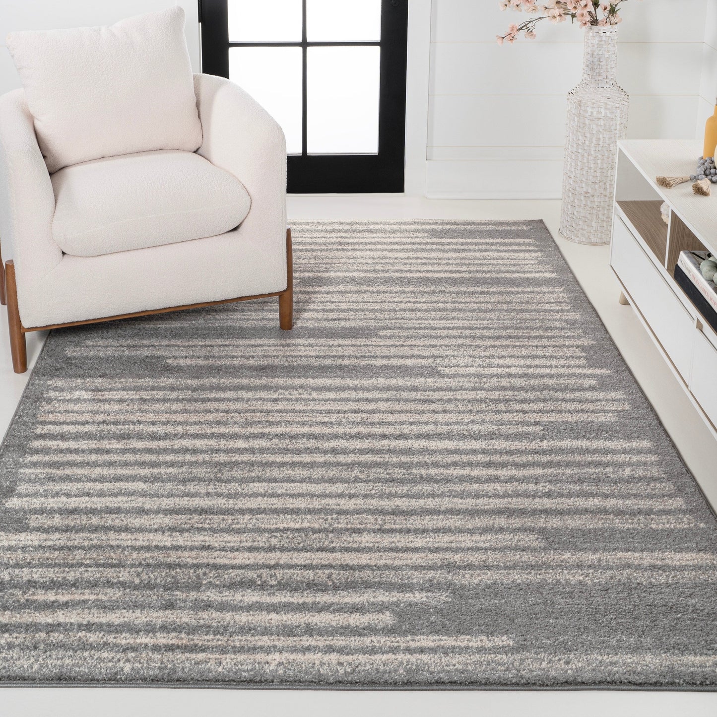 JONATHAN Y Aksil Modern Berber Stripe Area Rug