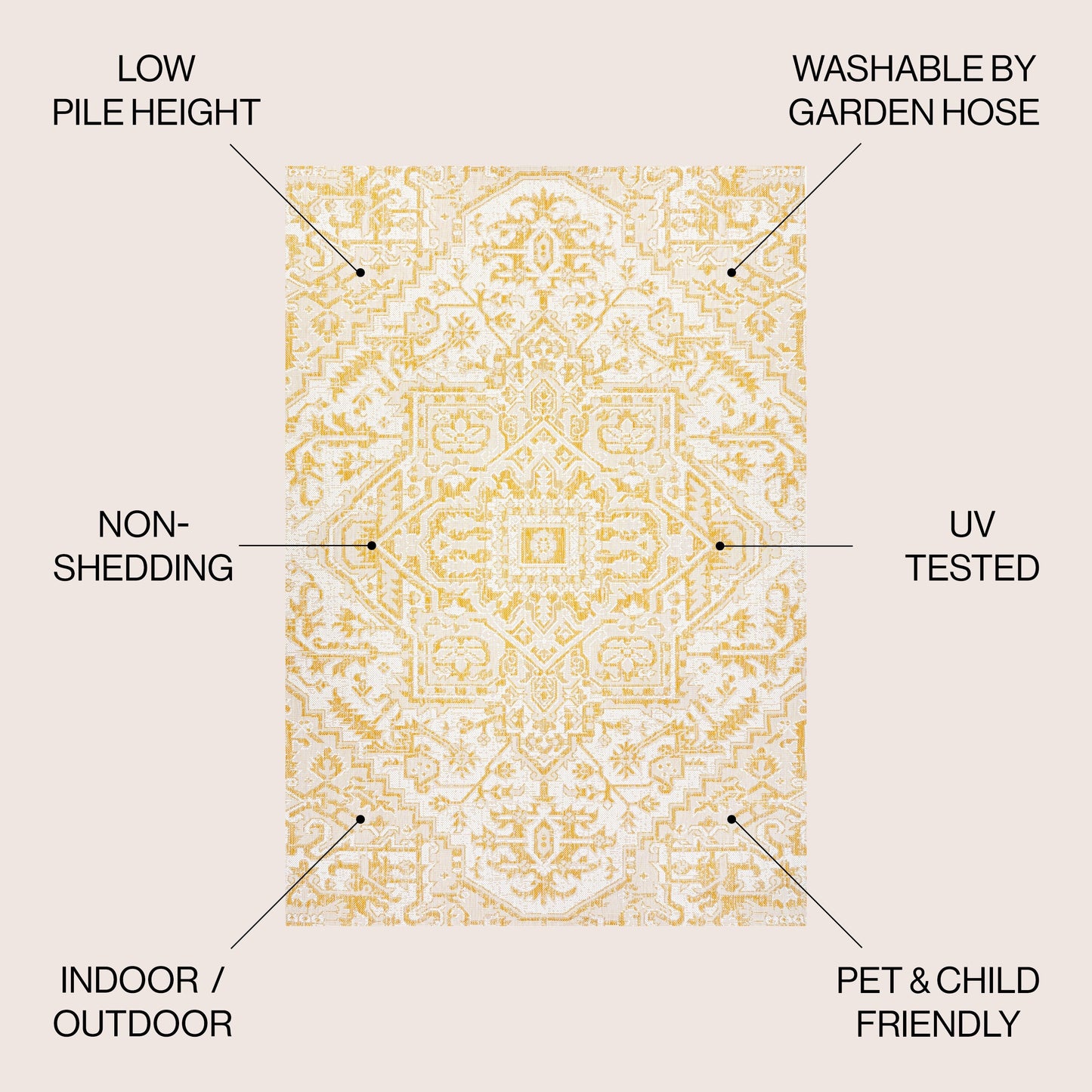 JONATHAN Y Charleston Medallion Indoor/Outdoor Area Rug