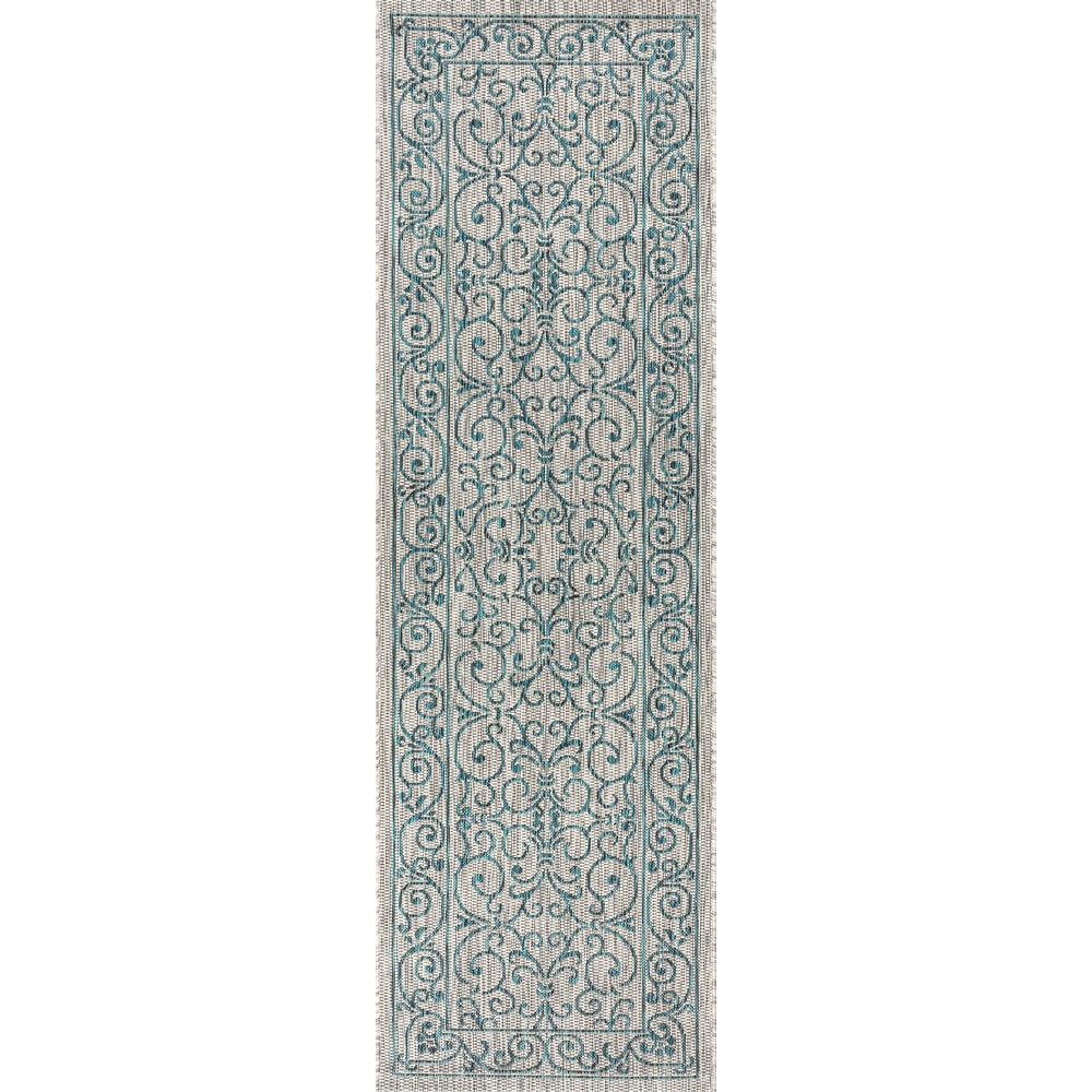 JONATHAN Y Filigree Textured Weave Indoor/Outdoor Area Rug