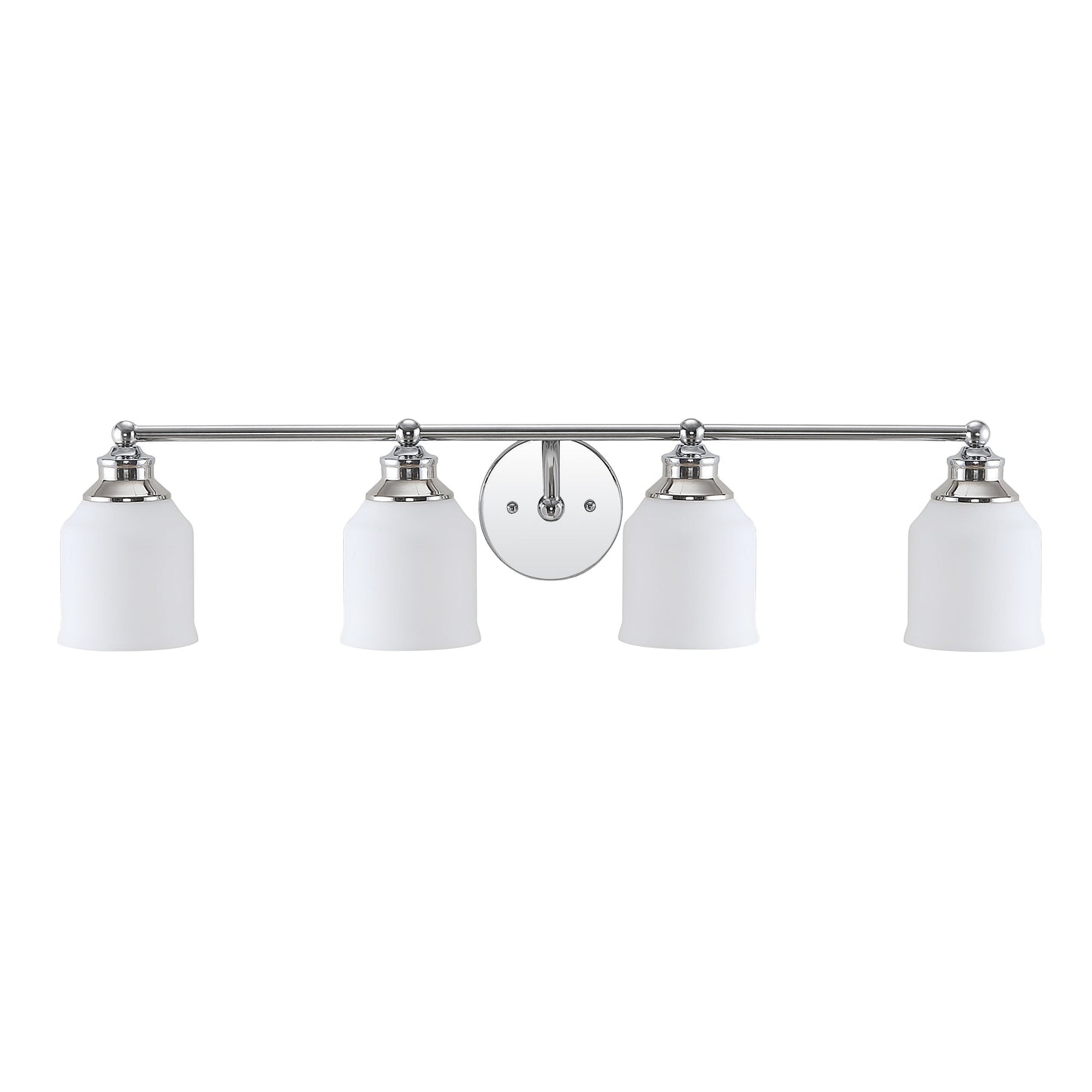 Jayne Iron/Frosted Glass Farmhouse Cottage LED Vanity Light, by JONATHAN Y