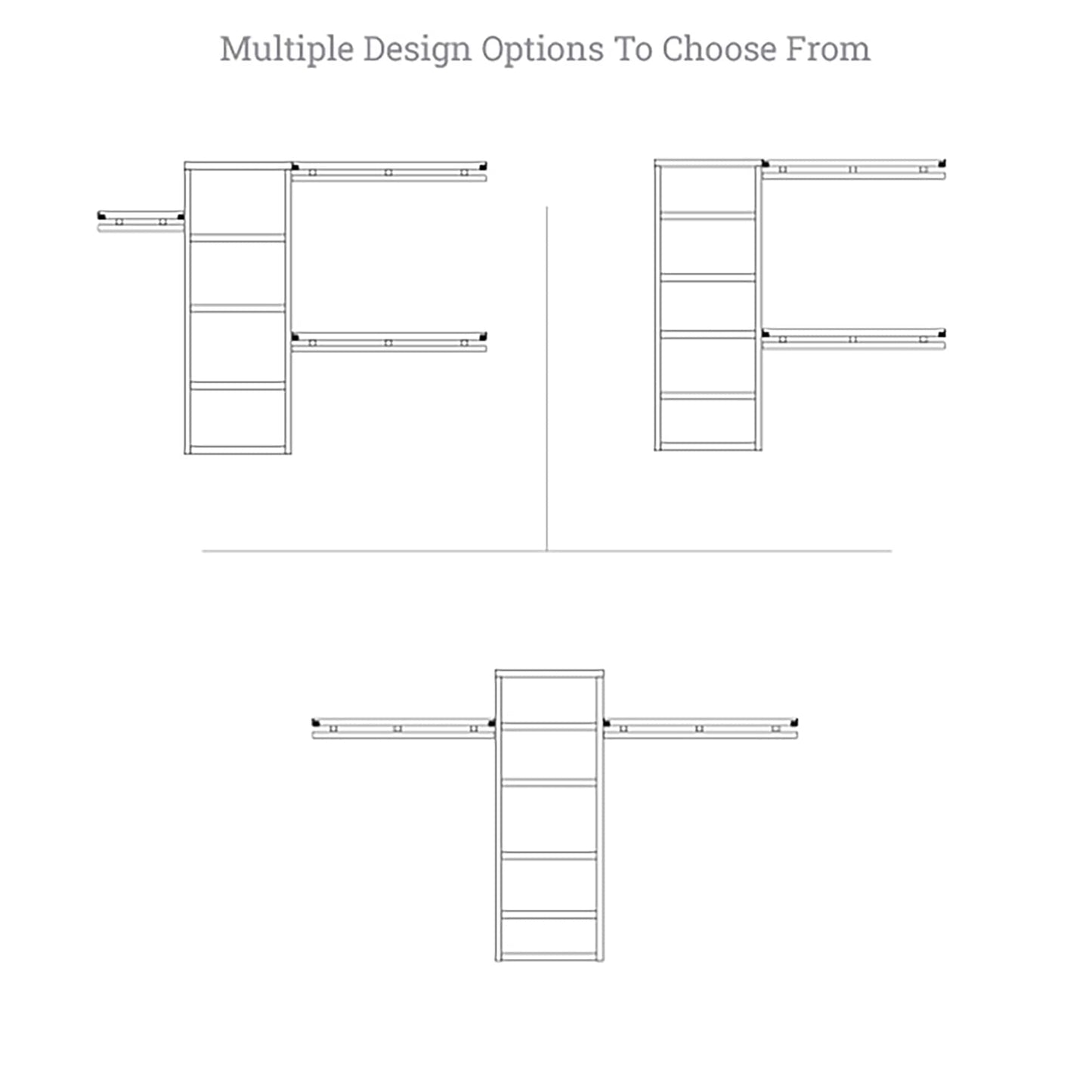 John Louis Home Solid Wood Reach-In Simplicity Closet System Honey Maple
