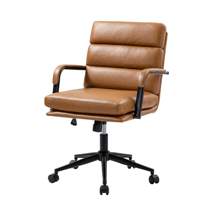 Joseph Modern Task Faux Leather Chair with Tilt Lock and Center Tilt by HULALA HOME