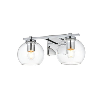 Julian 1 Light Black and Clear Bath Sconce