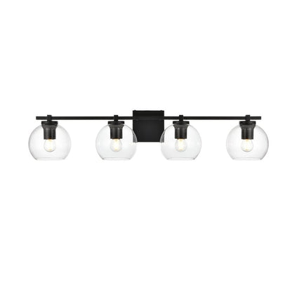 Julian 1 Light Black and Clear Bath Sconce