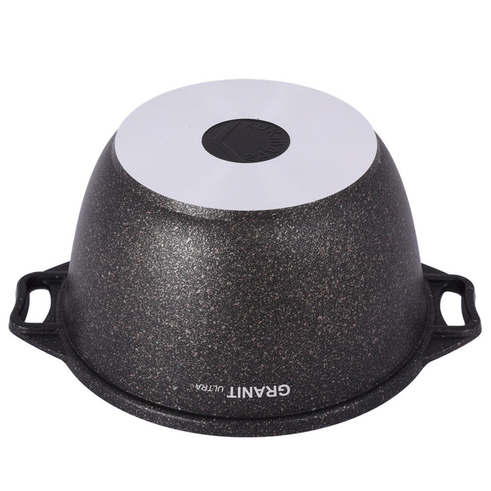 KUKMARA Granit Ultra Aluminum Marble Non-Stick Pot w/Glass Lid