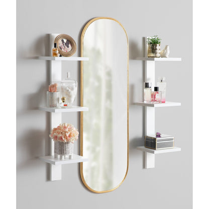 Kate and Laurel Caskill Capsule Framed Wall Mirror