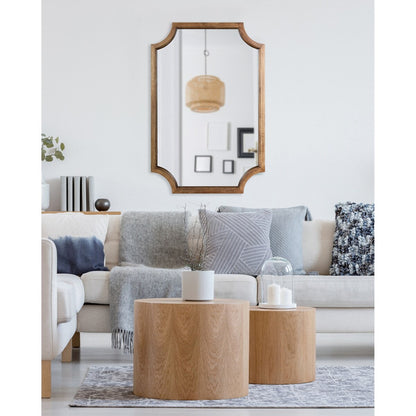 Kate and Laurel Hogan Scalloped Wood Framed Mirror