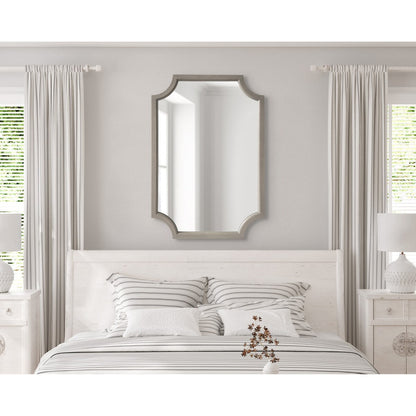 Kate and Laurel Hogan Scalloped Wood Framed Mirror