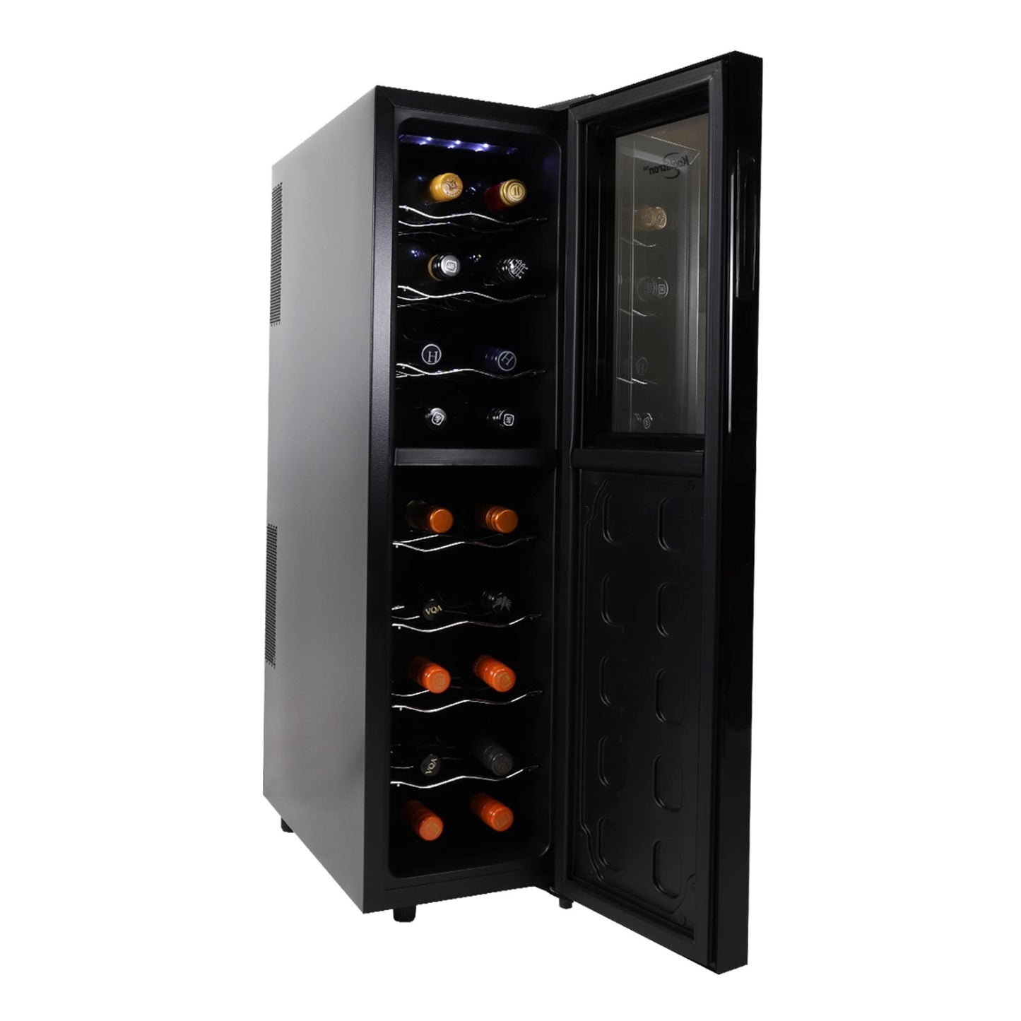 Koolatron 18 Bottle Slim Dual Zone Wine Cooler Freestanding Wine Fridge