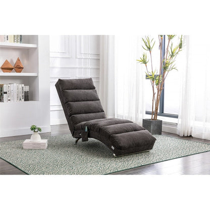 Linen Massage recliner Interior with remote control, ergonomic electric massage recliner, 5 modes