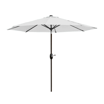 Lopes 9-foot Patio Umbrella with Bronze Finish Base Weight Stand Included