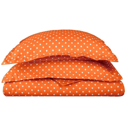 Superior Thread Count 600TC Polka Dot Cotton Blend Duvet Cover Set