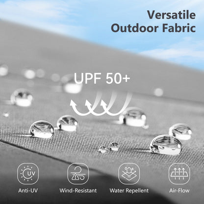 MAISON ARTS 10ft 3 Tiers Vented Patio Outdoor Umbrella with Auto-tilt and Crank Lift