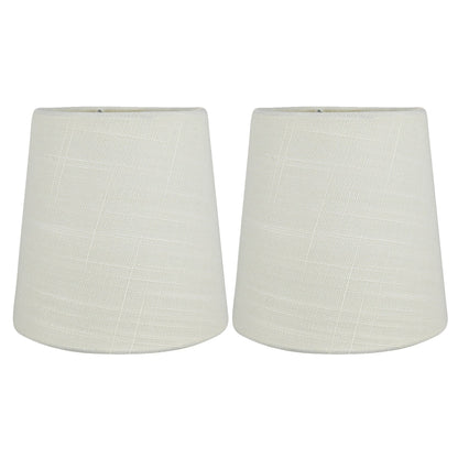 MERIVILLE Linen Clip On Chandelier Lamp Shades, 4-inch by 5-inch by 5-inch