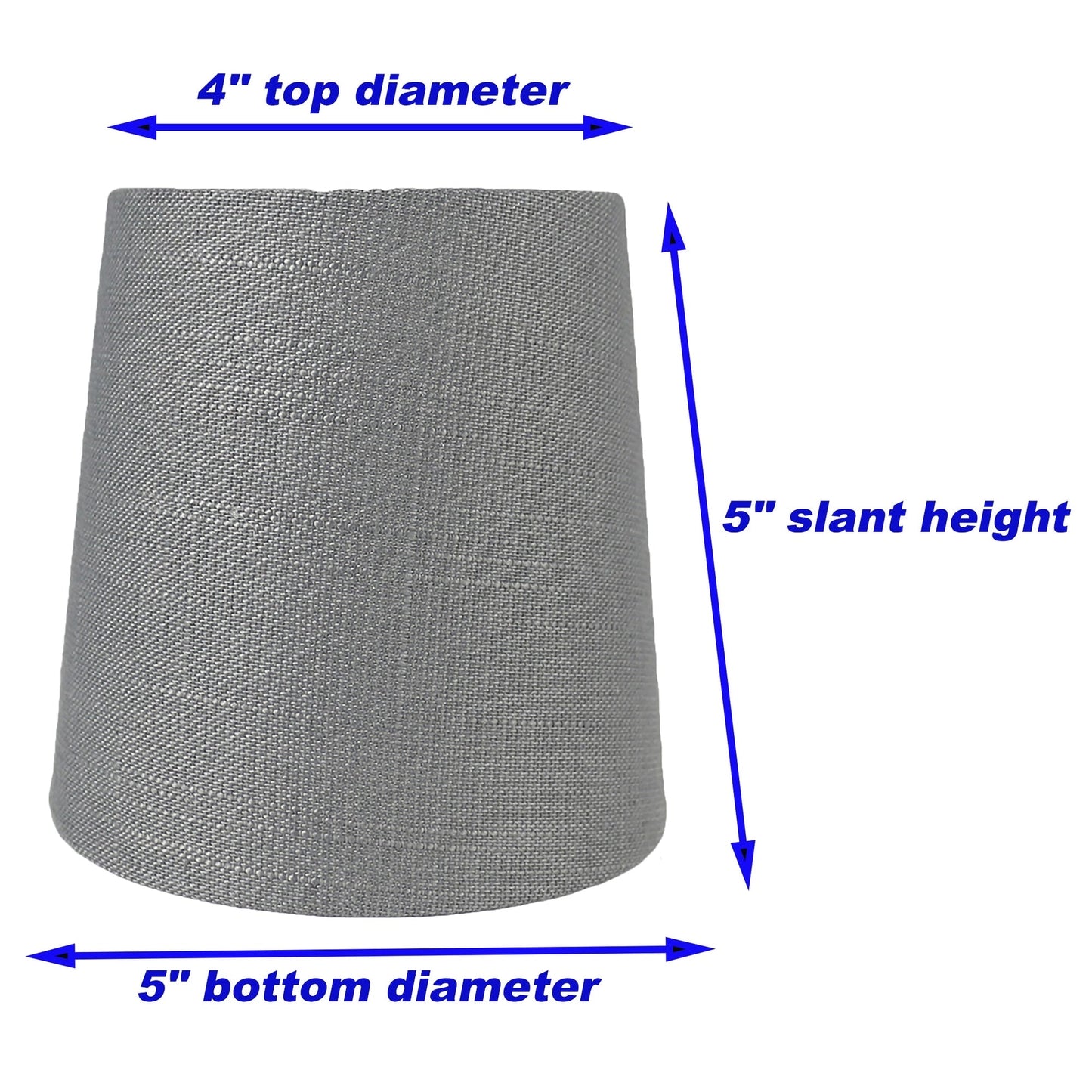 MERIVILLE Linen Clip On Chandelier Lamp Shades, 4-inch by 5-inch by 5-inch