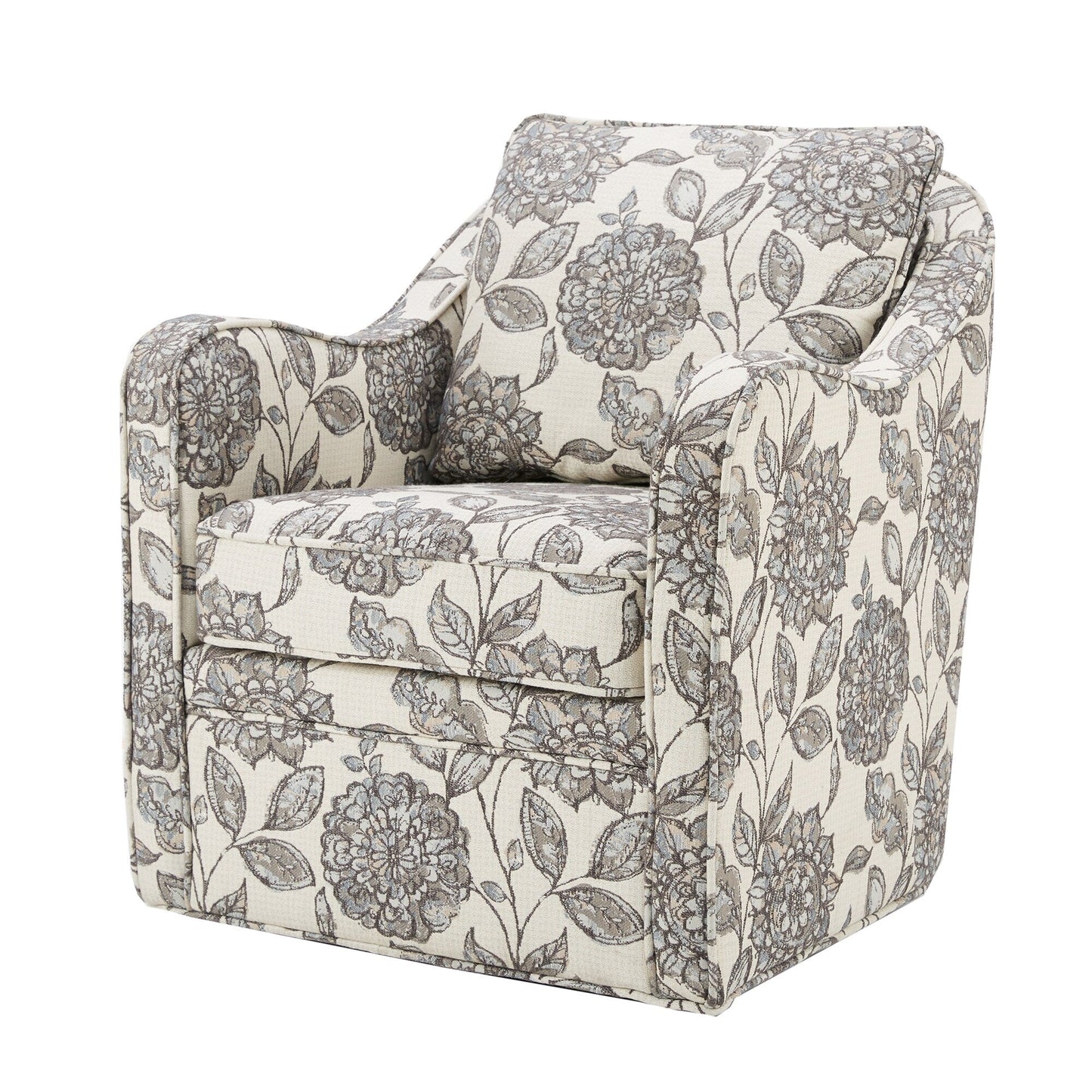 Madison Park Betty Upholstered Swivel Curved Armchair