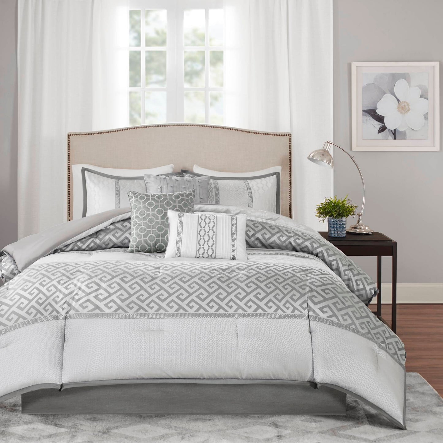 Madison Park Christian 7-piece Geometric Jacquard Comforter Set