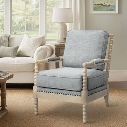 Madison Park Donohue Turned Wood Frame Armchair