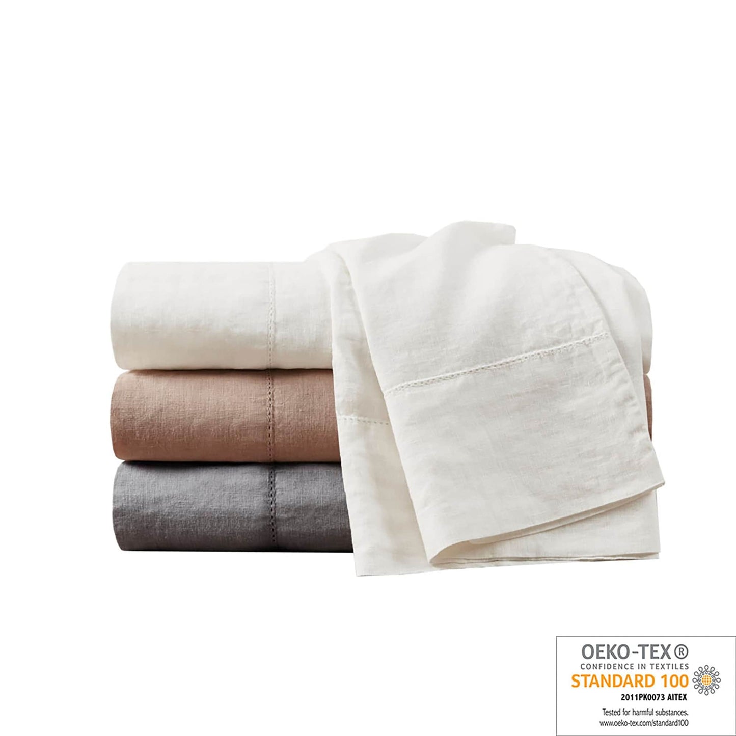 Madison Park Linen Blend 4PC Sheet Set