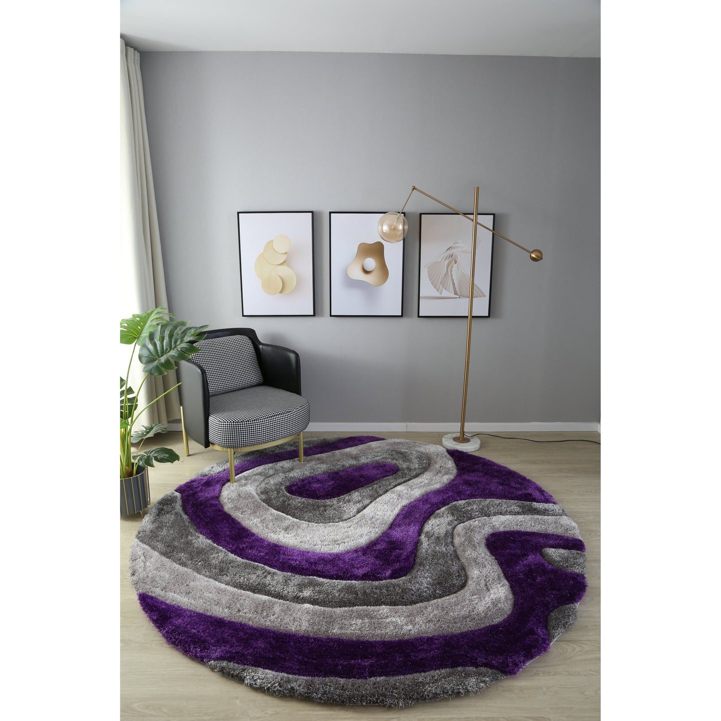 Mateos Shag Abstract Designed Area Rug