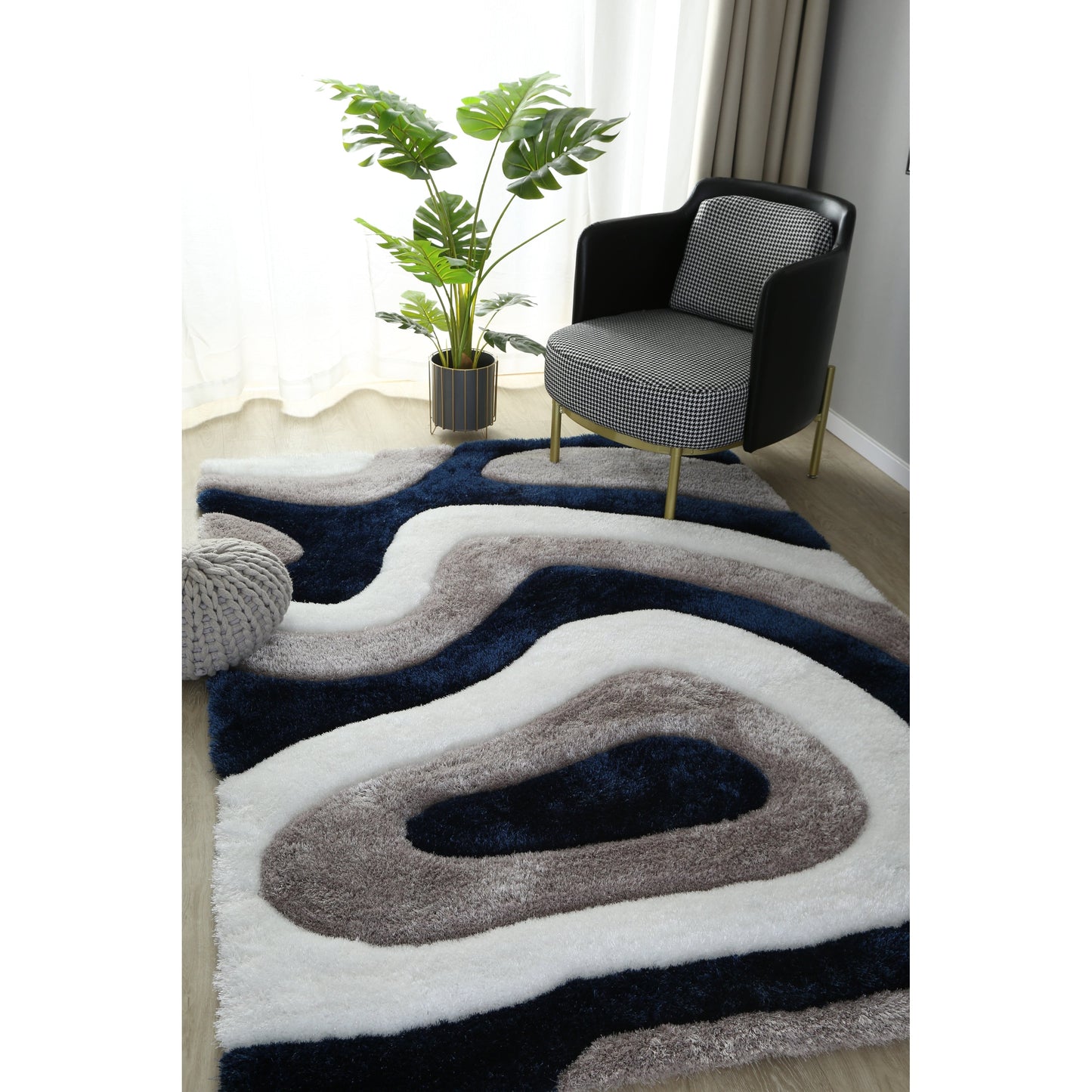 Mateos Shag Abstract Designed Area Rug