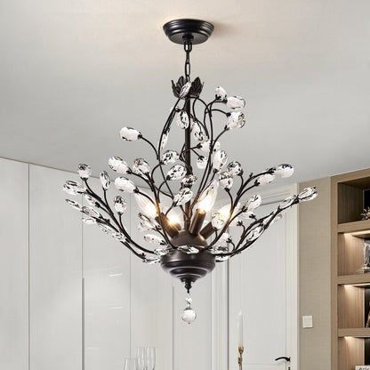 Maxax 4 - Light Unique Classic / Traditional Chandelier with Crystal Accents