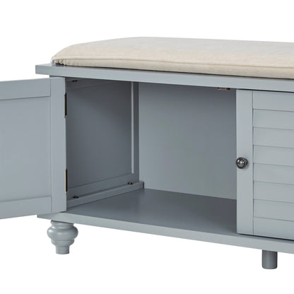 Maybelle Velvet Cushion Shutter Door Storage Bench by iNSPIRE Q Classic