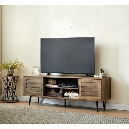 Mid-Century Modern TV Stand For TVs Up To 70 Entertainment Center Media Console - 20.5'' H X 59'' W X 15.5'' D