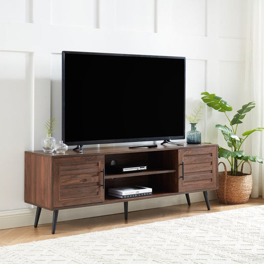 Mid-Century Modern TV Stand For TVs Up To 70 Entertainment Center Media Console - 20.5'' H X 59'' W X 15.5'' D