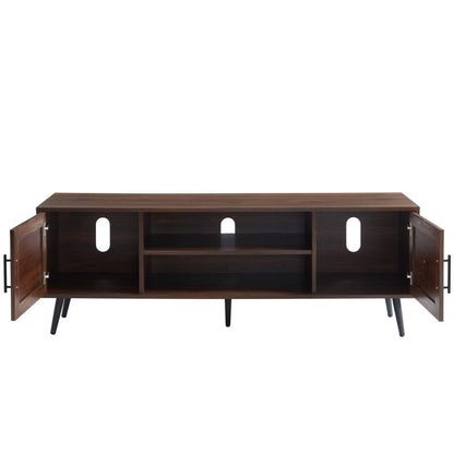 Mid-Century Modern TV Stand For TVs Up To 70 Entertainment Center Media Console - 20.5'' H X 59'' W X 15.5'' D