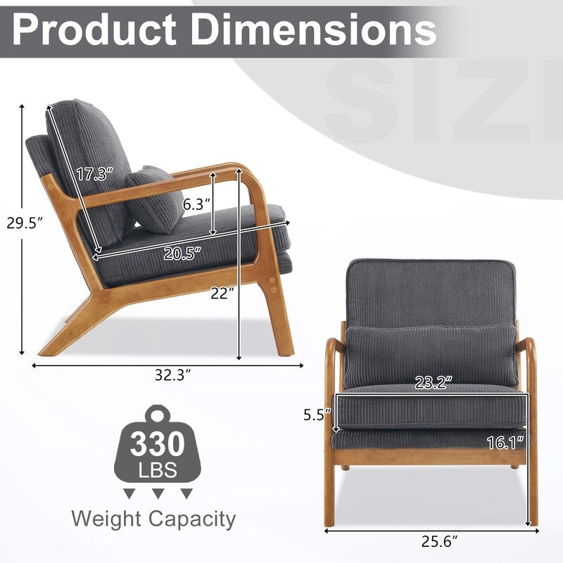 Mid Century Modern Upholstered Accent Chair