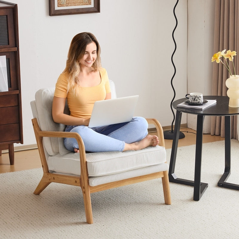 Mid Century Modern Upholstered Accent Chair