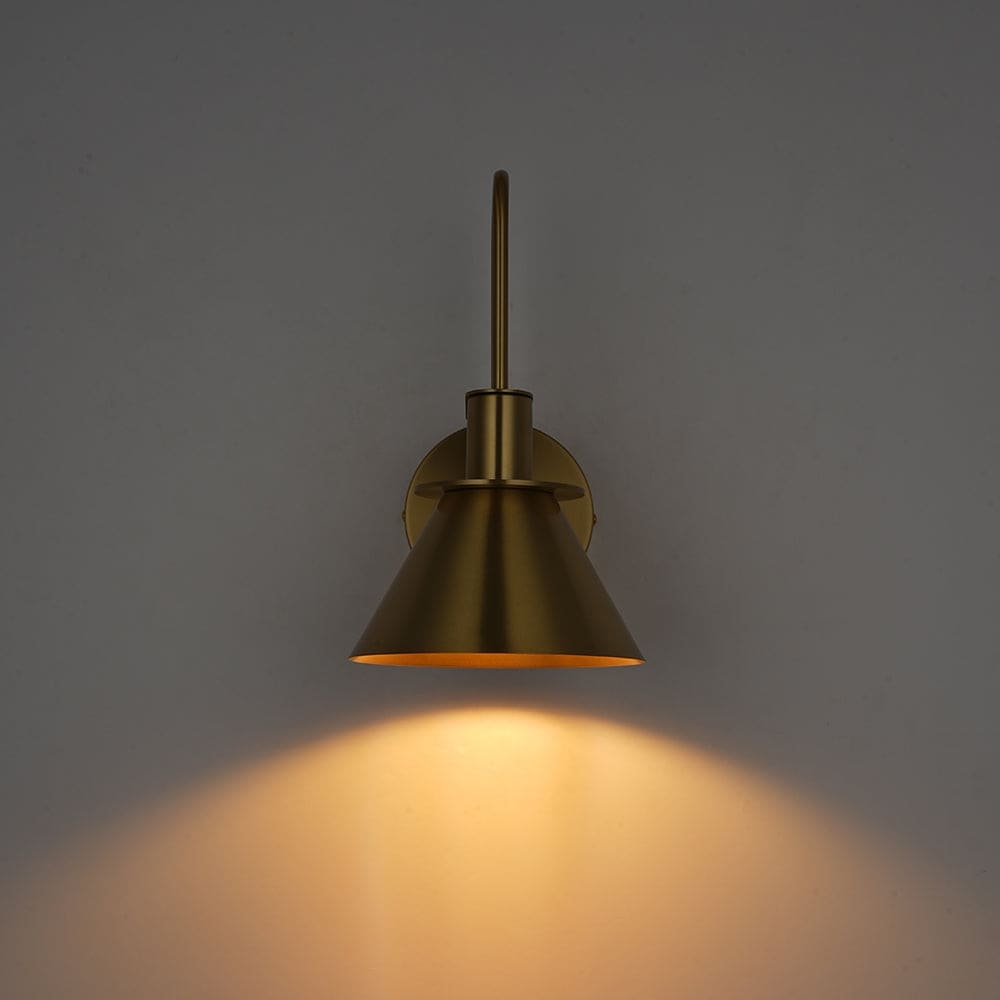 Mid-century Modern 1-Light Cone Wall Sconce - 7in Bedroom Light