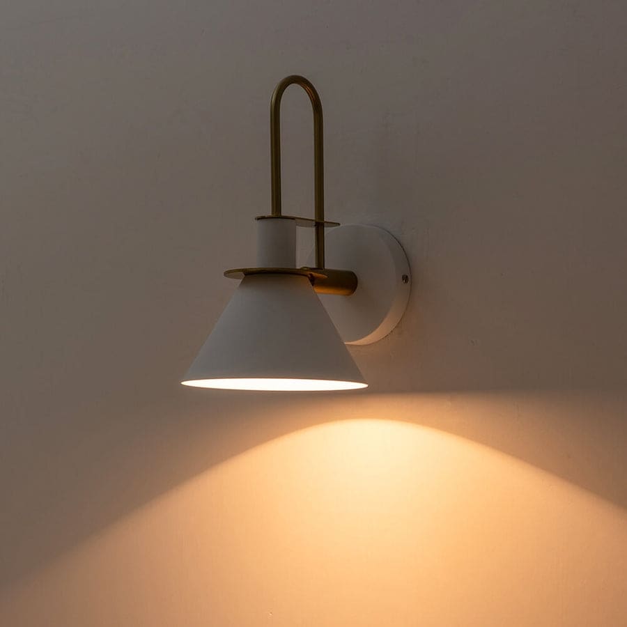 Mid-century Modern 1-Light Cone Wall Sconce - 7in Bedroom Light